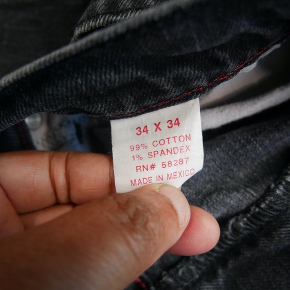 Arizona Jean Co Mens Size 34x32 Black Denim Straight Leg Jeans Streetwear Casual - Picture 7 of 12